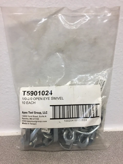 Campbell T5901024 Zinc-Plated Forged Steel Open Eye Swivel 100 lb