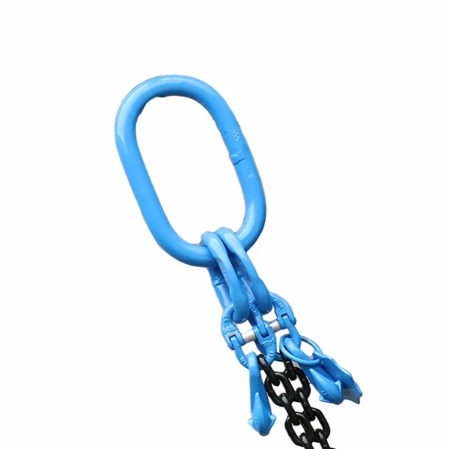 2 Leg Lifting Chain Sling with Clevis Grab Hook 1 Metre 8mm Chain WLL 2.8 Ton