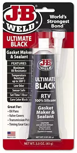 J B Weld 32329 JB Weld Ultimate Black 3 oz. Silicone Gasket Maker & Sealant