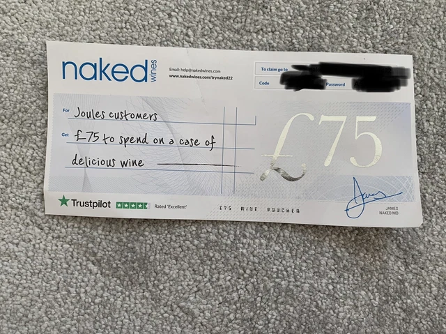 Naked Wines £75 OFF voucher When You Spend £114.99  - Valid 10/10/23