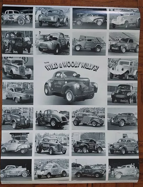 Wild Willys Poster Hot Rod Drag Racing 18" x 24" Bob McClurg photographs Wild Willys Poster Hot Rod Drag Racing 18" x 24" Bob McClurg photographs