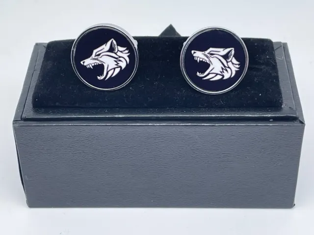 Viking Odin's Wolf Geri and Freki Norse Metal Nordic Cufflinks in Gift Box