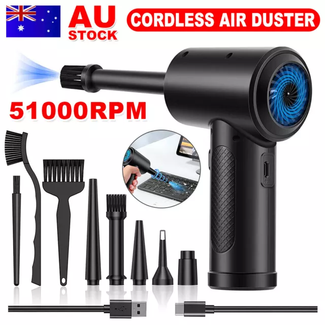 51000RPM Electric Air Duster Cordless Dust Blower For Home Car Cleaner Cleaning