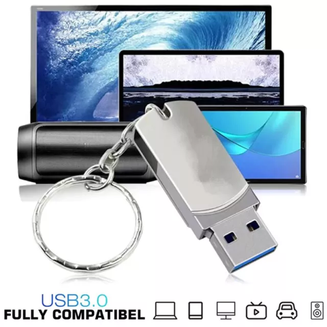 USB 3.0 Flash Drive 1/2TB High Speed Drive Memory Stick Metal Key ring Pendri wi