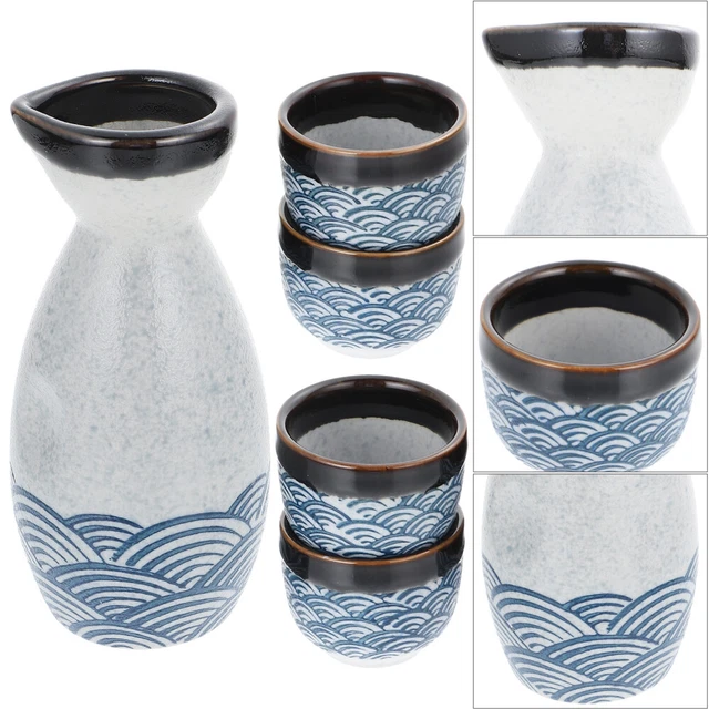 Juego de botellas de sake taza de té sake vaso set de boda vintage decoración del hogar vasos