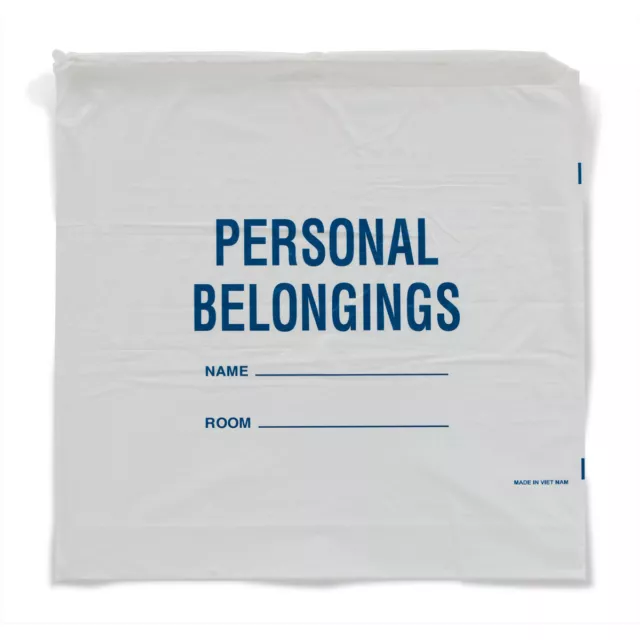 Patient Personal Belongings Bags Drawstring White 250 pk