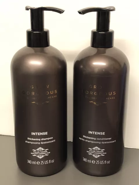 2x Grow Gorgeous Intense Thickening Supersize Set SHAMPOO & CONDITIONER 740ml.