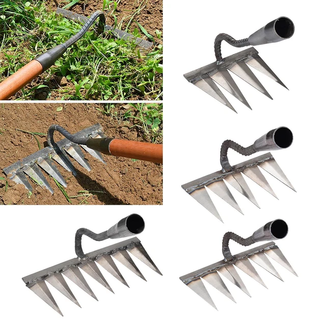 Digging Rake Head HARDENED WEEDING RAKE Hand Tool Head Only Manganese Steel Sickle ...