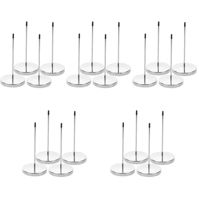 Fattura Forcella,4Porta Ricevute In Metallo Spike Asta Diritta Argento Biglietto Per Banconote Spike Check Desk Bill Clip Per Promemoria In Acciaio - 8