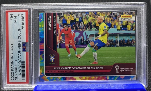2022 Panini Instant FIFA World Cup #94 Neymar Jr. Brazil Versicolor /5 PSA 9