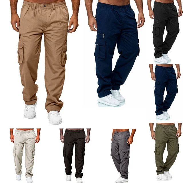 Pantaloni Sportivi Uomo Jogging - In Cotone, Elasticizzati, Con Tasche, Per Corsa E Casual - Foto 11