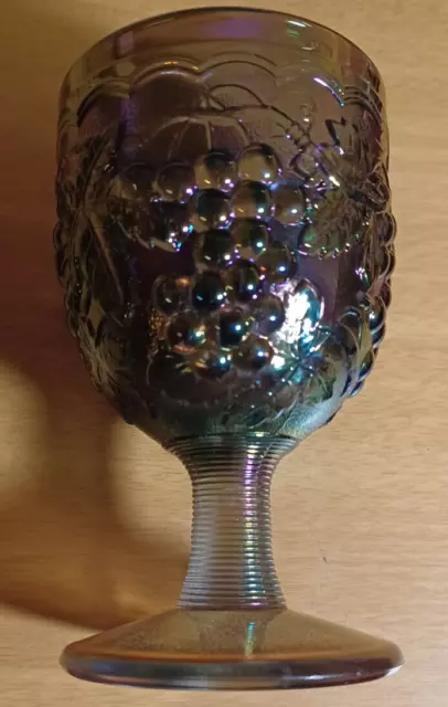 Carnival Glass Imperial Grape Purple Water Goblet