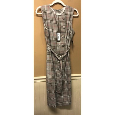 Eva Mendes Collection NY & Co Plaid Sleeveless Dress size 10 NWT