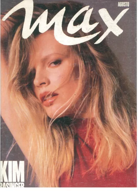 Max Agosto 1986 Anno Ii Num. 8 Kim Basinger Madonna David Bowie Giorgio Armani