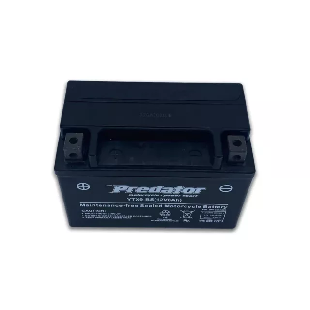 YTX9-BS 12V Predator Motorcycle Battery