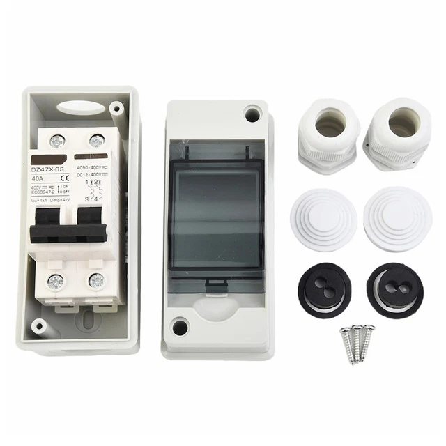 SOLAR PV CELL Combiner Box AC 400V Junction Box Circuit Breaker Switch