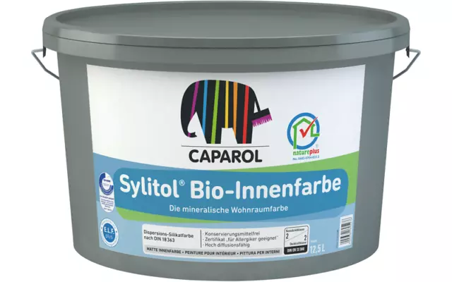 Caparol Sylitol color interior ecológico para alérgicos - 2,5L, blanco