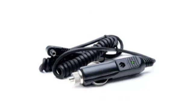 12V 10A 4FT Radar Detector Coiled Power Cord 1.3mm Rt Angle Plug