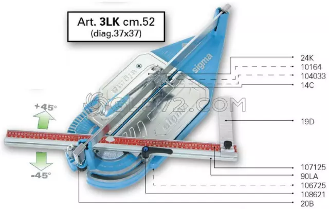 Piezas De Repuesto Repuestos Y Accesorios Para Azulejo Cortador Sigma 3Lk