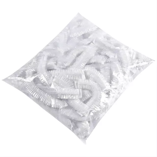 100 Pieces of Plastic Wrap Bowl Lids, with Elastic, Plastic Stretchable Food Lid