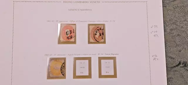 Fas90  Francobolli Asi Antichi Stati - Lombardo Veneto 1861  - 3 Valori