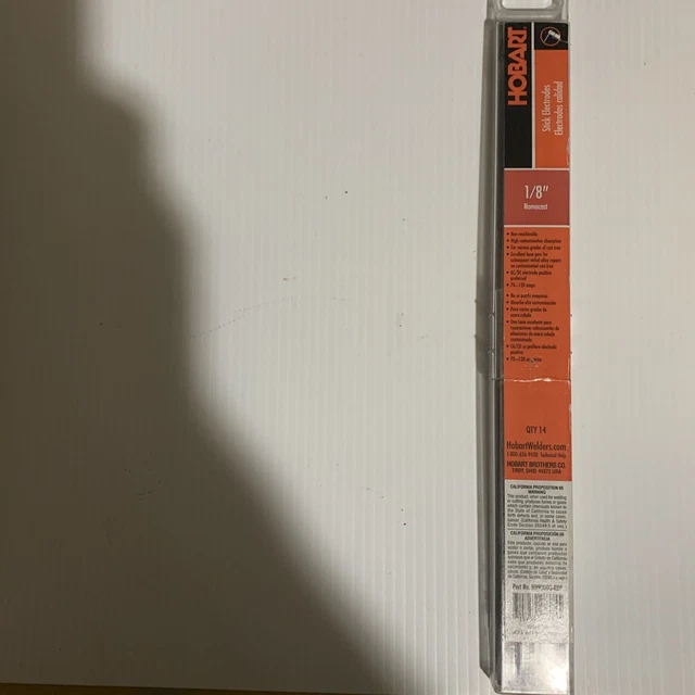 Hobart Nomacast Stick Electrodes - 14-Ct. Pkg., 1/8in. Dia., Model# H990003-RDP