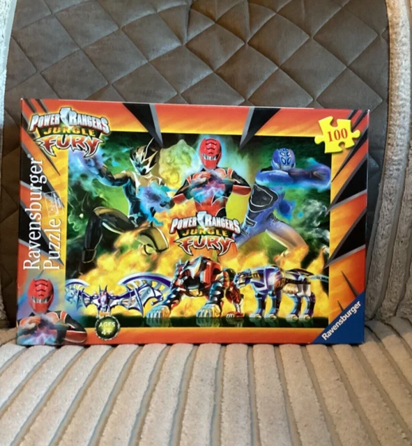 RAVENSBURGER POWER RANGERS Jungle Fury 100 Piece Jigsaw Puzzle Used
