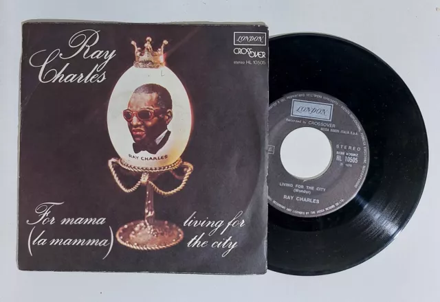 45024 45 giri 7"- Ray Charles - For Mama / Living for the city - London 1975