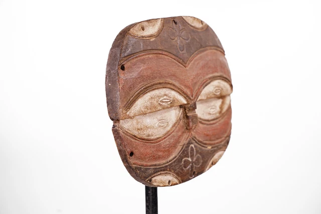 Lovely Geometric Teke Mask 10" - DR Congo - African Art 6