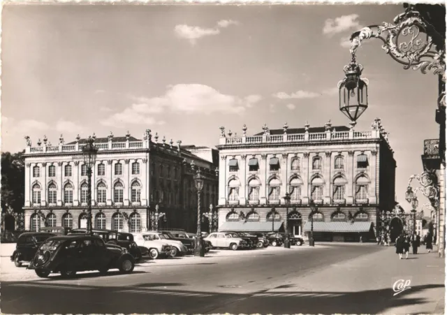 Buildings, Parked Cars And People At Place Stanislas, Nancy, France Postcard