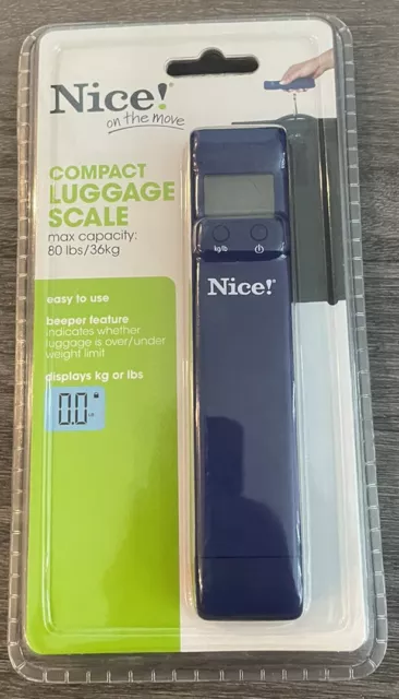 Complete Home Compact Digital Travel Luggage Scale Beeper LBS KG 6x1" Max 80lb