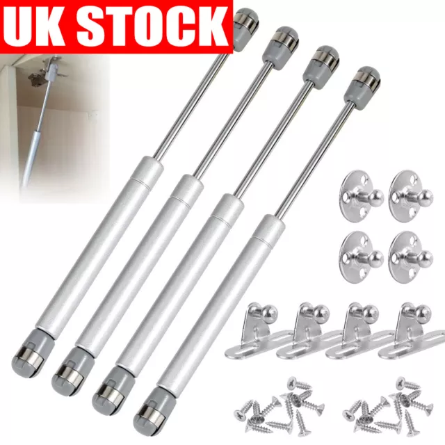 4X Cabinet Door Lift Up Hydraulic Gas Spring Lid Flap Stay Hinge Strut Support