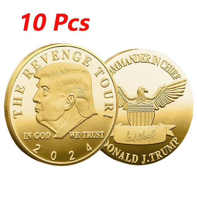 10Pcs 2024 Donald Trump Coin THE REVENNGE TOUR President Challenge Great EAGLE