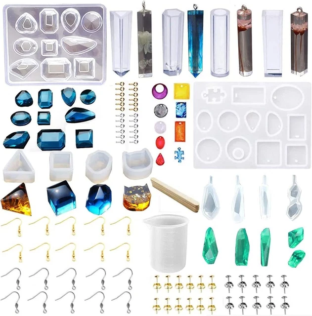 Epoxidharz Formen Set, Silikonform Gießform Resin Form Schmuck -132 Stück DIY H