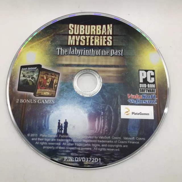 Suburban Mysteries: The Labyrinth of the Past with 2 Bonus Games. PC Disk Only