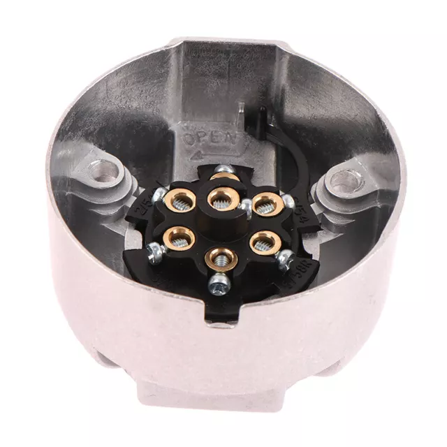 HT3004 7-Pin Connector Trailer Socket Heavy-Duty Round Wiring Socket 12V Towbar 2