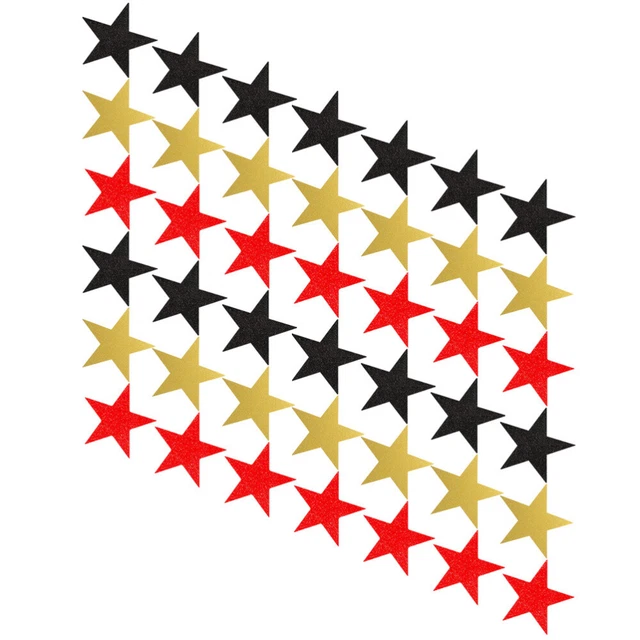 60 piezas Libro de recortes de decoración de decoración de decoración de estrellas grandes con recortes de cinco puntas estrella