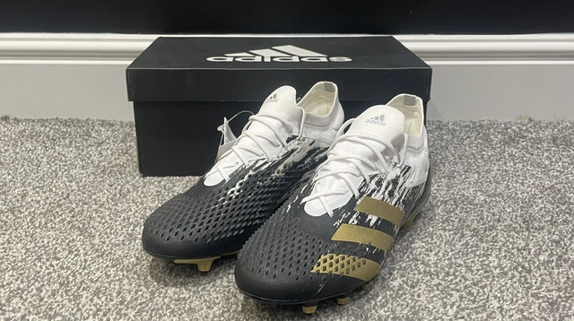 ADIDAS PREDATOR MUTATOR.1 Low AG UK taglia 9 bianco nero oro EUR