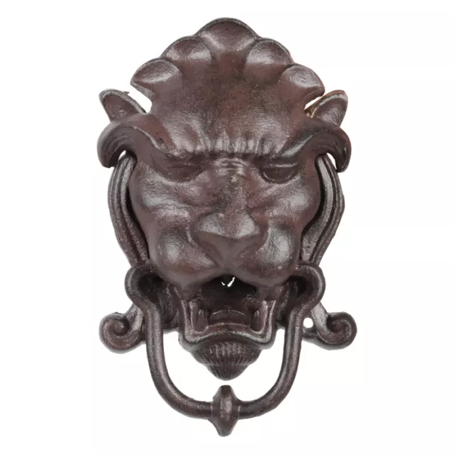 Heurtoir de porte d'entrée en fonte avec une tête de lion
