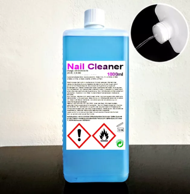 1000ml Nagel Cleaner Blau, Entfetter, Gel Schwitzschichtentferner, 1L Blue Nail