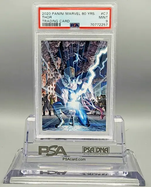 THOR  2020 PANINI MARVEL 80 YEARS Trading Card  # C7 /50 PSA 9 Mint