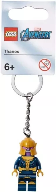 《NEW》 LEGO Marvel Avengers Thanos Minifigure Keychain Novelty Key Ring 854078