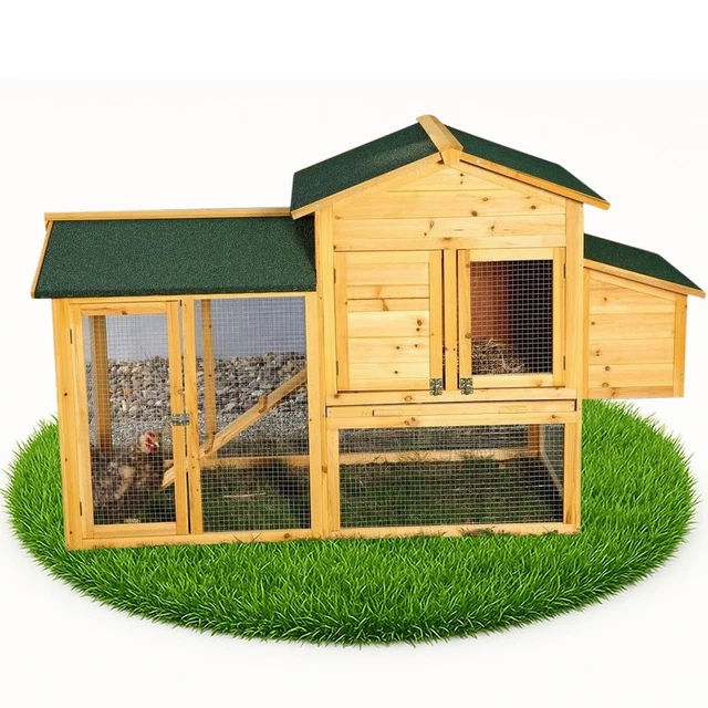 VidaXL Hühnerstall Aus Kiefernholz – Geräumiges Freilaufgehege 1,5x3x1,5m Für Hühner, Enten & Kaninchen, Wetterfest