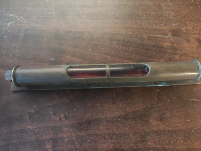 Ancien Niveau à Bulle En Bois - Outil Vintage - Longueur 40,5cm - Occasion