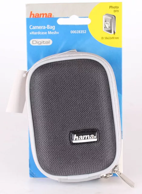 Borsa per fotocamera Hama custodia rigida mesh DF 9 grigia 5,8 x 2,2 x 9,0 cm