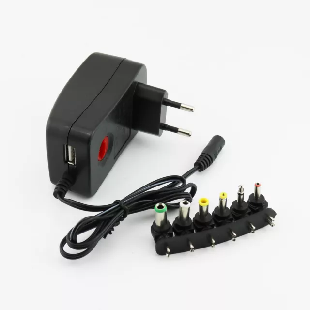 Universal 3V 4.5V 6V 7.5V 9V 12V Power Supply AC/DC Wall Charger Adapter EU Plug