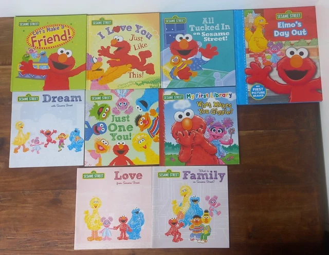 Sesame Street 9 Book  Bundle Buy Mixed Titles Paperback/Board Good Condition