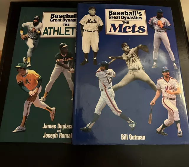 Lot Of 2 Baseball's Great Dynasties : Athletics And Mets (1991, Hardcover)