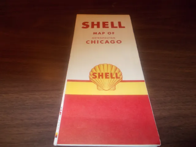 1951 Shell Chicago Vintage Road Map