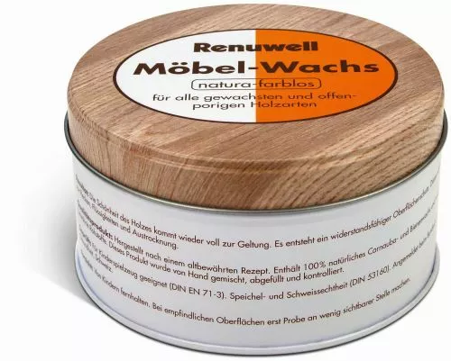 RENUWELL Möbel-Wachs für gewachste und offenporige Holzarten 500 ml